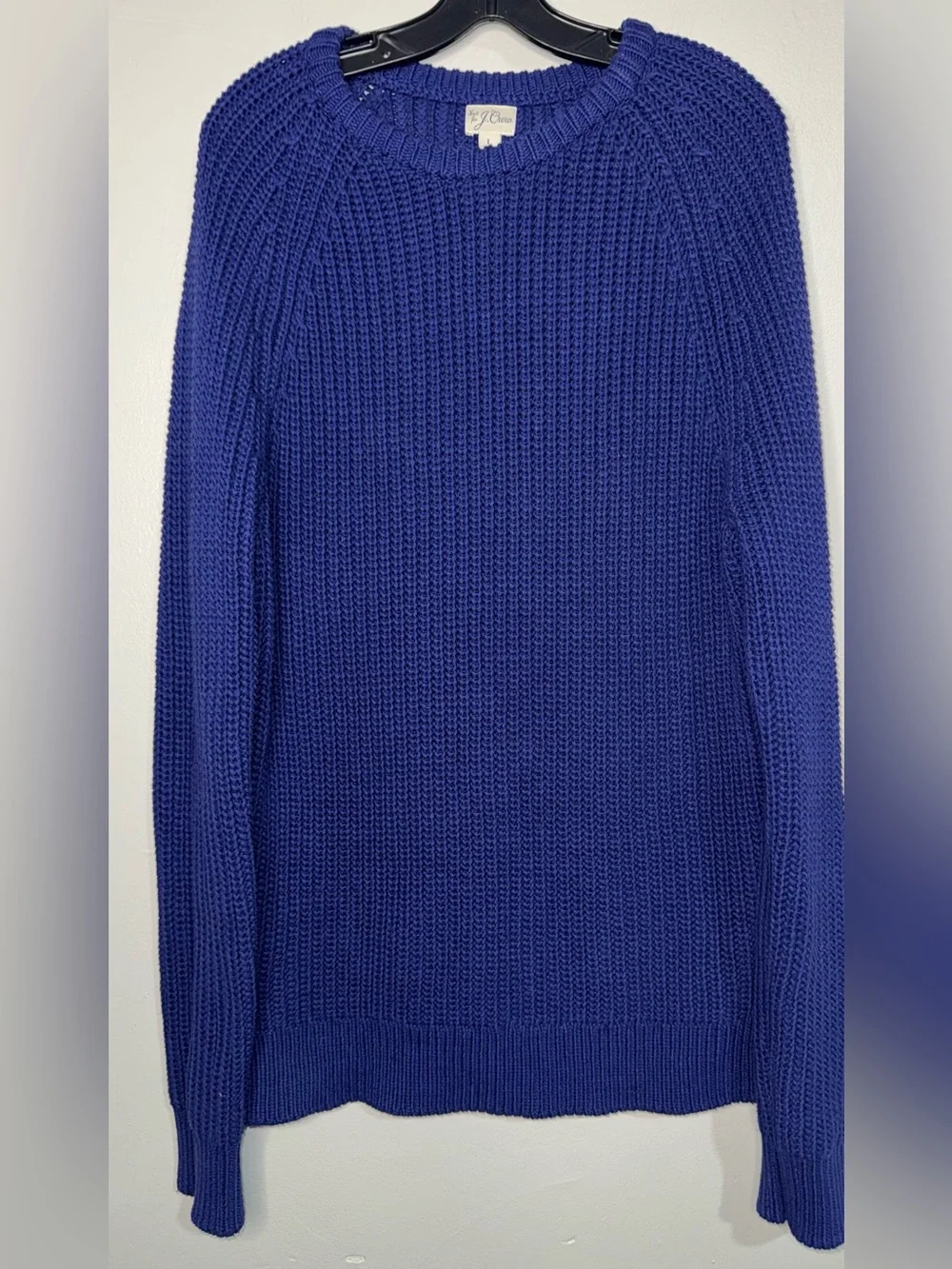 J. Crew Men's Crewneck Sweater in Deep Blue